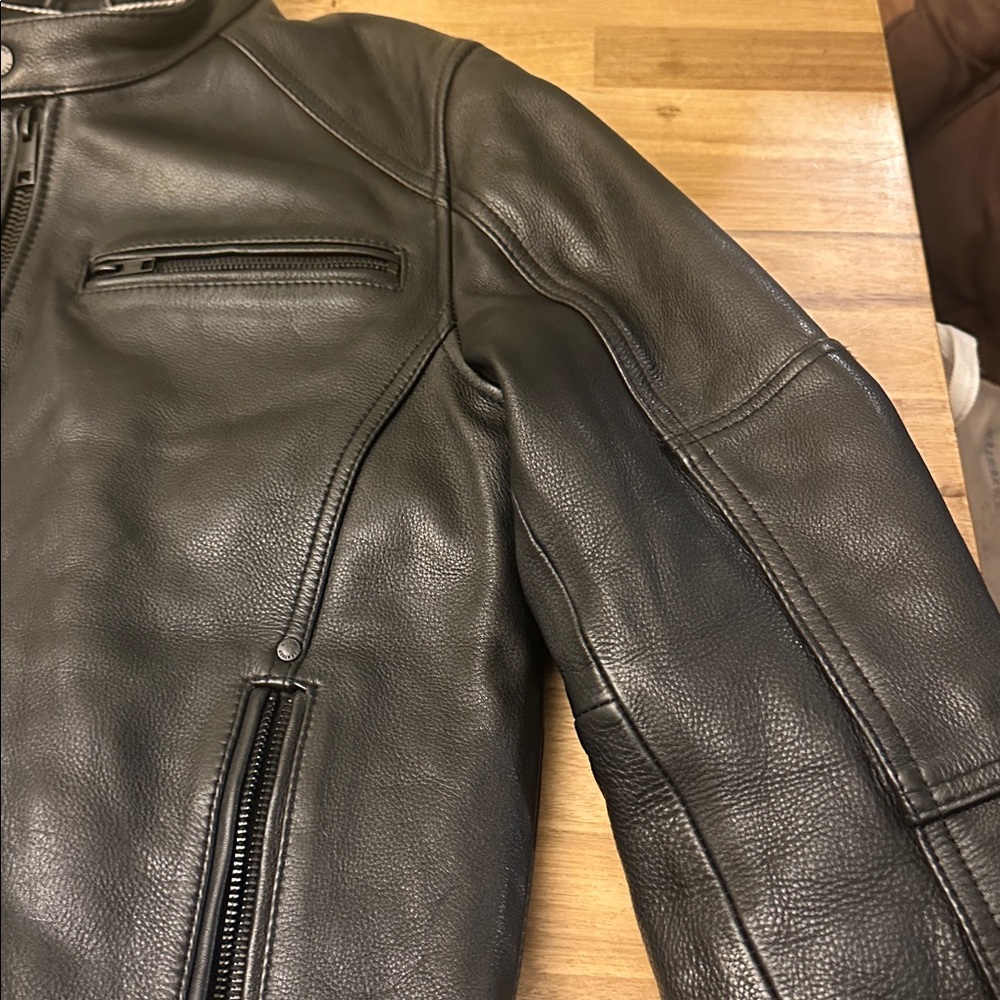WILSONS LEATHER Lance leather moto jacket - Picture 4 of 13
